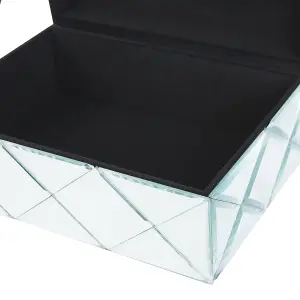 Mirrored Jewellery Box Silver GORRON