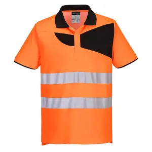 Portwest PW2 Hi-Vis Polo Shirt Short Sleeve