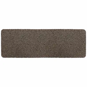 JVL Tanami Machine Washable Barrier Runner Doormat  50x150cm Brown