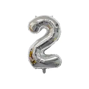 Realmax 2 Number Balloon Silver (One Size)