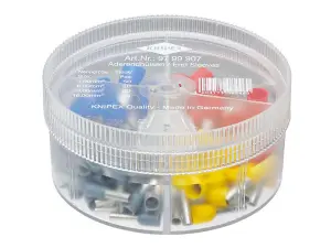 Complete 100-Piece Insulated Wire Ferrules Kit with Storage Box