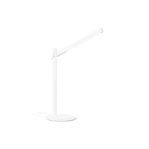 Luminosa PIVOT Dimmable Integrated LED Table Lamp White, In-Built Switch, 3000K