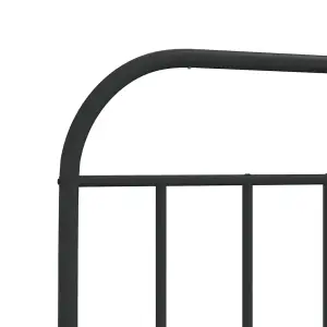 Berkfield Metal Bed Frame with Headboard and Footboard Black 80x200 cm