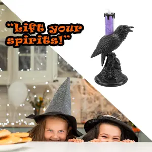 Flameless Halloween Crow Candle Halloween Party, Trick or Treat  Purple