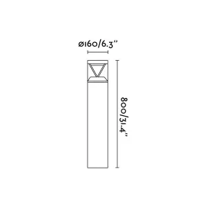 Luminosa Tube LED Matt White, Transparent Ceiling Fan with DC Motor, 3000K