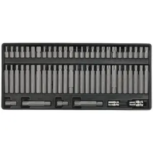 Comprehensive 60pc TRX-Star Hex Ribe Spline Bit Set with Tool Tray for Professionals