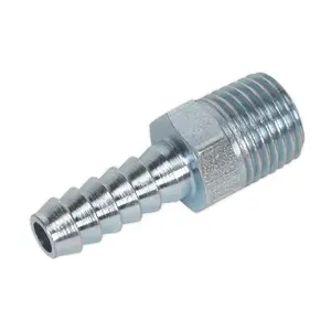 Sealey Screwed Tailpiece Male 1/4"BSPT - 1/4" Hose Pack of 5 AC08