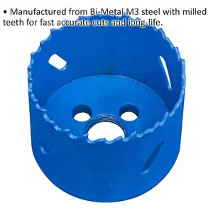 57mm HSS Hole Saw Blade - Milled Teeth - Bi-Metal M3 Steel Long Lasting Drill