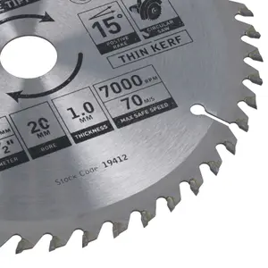 Circular Saw Blade 165mm x 16 / 20mm 48 Teeth TCT Cutting Disc Wood 2pc