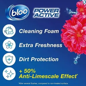 Bloo Power Active Toilet Rim Block Fresh Flower 150g x 3