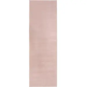 Maestro Collection Solid Design Rug in Pink