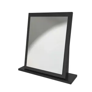 Cairo Mirror in Smooth Black (Ready Assembled)