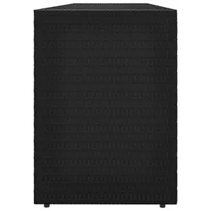 Berkfield Garden Storage Cabinet Black 198x55.5x80 cm Poly Rattan