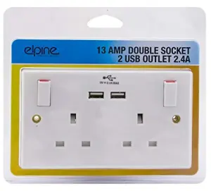 New 13amp Socket Double Switch Usb Plug 2 Gang Power Electric Wall White Power