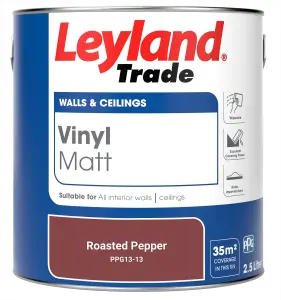 Leyland Trade Vinyl Matt Walls & Ceilings Emulsion Paint Roasted Pepper (PPG13-13) 2.5L