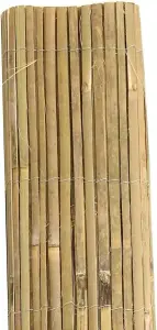 AAMEN Garden Natural Bamboo Garden Fence Covering, Outdoor Privacy Slat Screening 1m x 3m