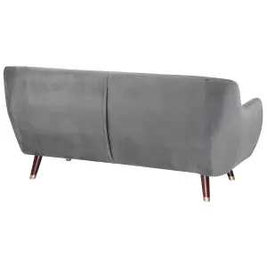 3 Seater Velvet Sofa Grey BODO