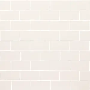 Vernisse Off white Gloss Ceramic Wall Tile Sample