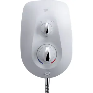 Mira Go Gloss White Manual Electric Shower, 9.5kW