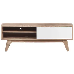 Beliani Modern TV Stand Light Wood BUFFALO