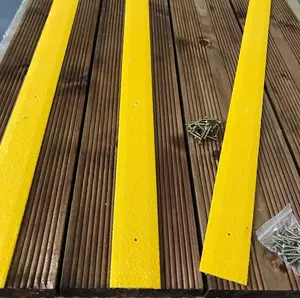 50mm Wide Non-Slip Anti-Skid Decking Strips - Safety and Style for Outdoor Space - YELLOW yellow 1200mmx50mm - x4