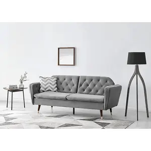 Furniture Stop - Whitby Velvet 3 Seater Sofabed