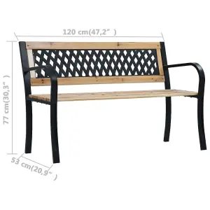 Berkfield Garden Bench 120 cm Wood