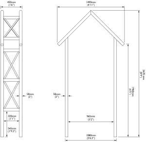 Apex top Softwood Arch - Assembly service included