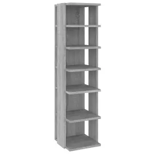 Shoe Racks 2 pcs Grey Sonoma 27.5x27x102 cm Engineered Wood