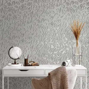 Galerie Salt Fiore Allspice Metallic Flower Design Wallpaper Roll