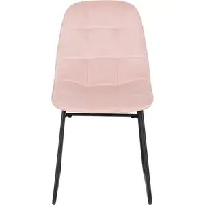 Mizer Upholstered Dining Chair (Set of 2) Baby Pink