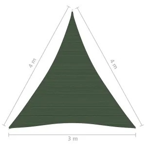 Berkfield Sunshade Sail 160 g/m2 Dark Green 3x4x4 m HDPE