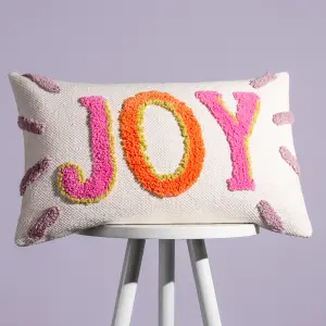 furn. Joy Multicolour Tufted Indoor Cushion (L)50cm x (W)30cm