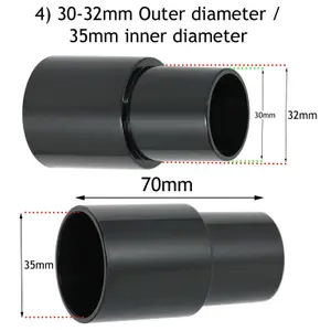 SPARES2GO Universal Dust Extractor Adaptors Power Sander Reducer 30mm 32mm 35mm 38mm x 5