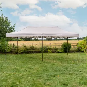 Pop Up 6x3 Gazebo With Sides Beige