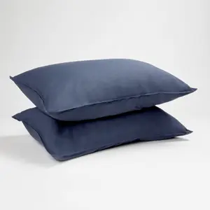 Bamboo & French Linen Complete Bedding Set Midnight Navy