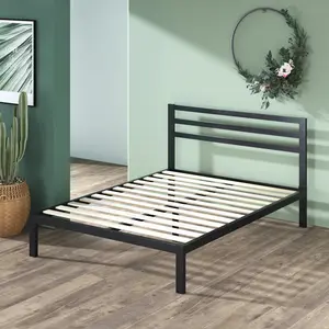 Christiano Metal Bed Frame with Headboard Kingsize (5')