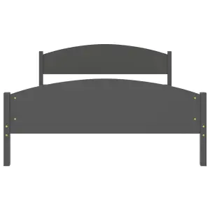 Berkfield Bed Frame Dark Grey Solid Pine Wood 160x200 cm