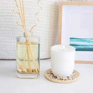 Nicola Spring White Soy Wax Scented Candles - 130g - Coconut & Lime - Pack of 3