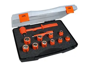 Premium Insulated 12-Piece Socket Set for Electrical Safety and Performance