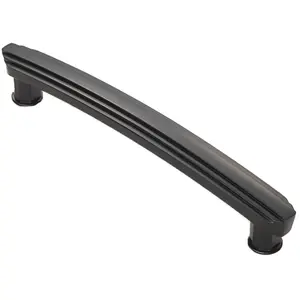 Art Deco Kitchen Pull Handle - Matt Black - 160mm Centres Shaker Cabinet Drawer