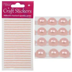 Oaktree Eleganza Pearl Stickers Pink (One Size)