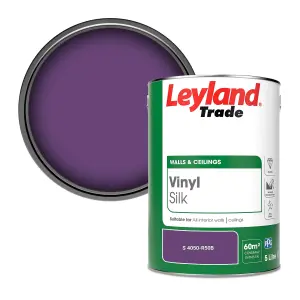 Leyland Trade Vinyl Silk Walls & Ceilings Emulsion Paint (S 4050-R50B) - 5L