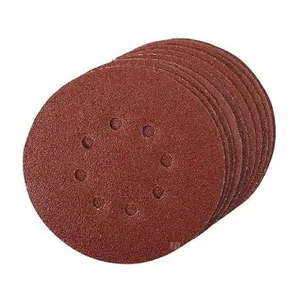 20 x Hook and Loop 150mm Sanding Disc Sheets 60 Grit Palm Sander Orbital Pads