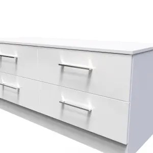 Chester 4 Drawer Bed Box in White Gloss (Ready Assembled)