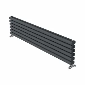 Right Radiators 1600x354 mm Horizontal Vertical Oval Column Radiator Double Panel Rads Anthracite