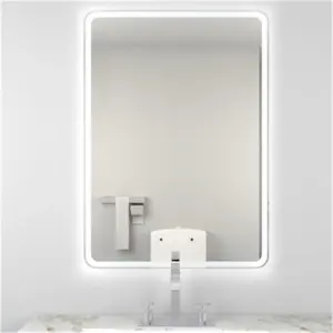 Bathroom Wall Mirror - Rectangular 700 x 500mm - Bluetooth Speakers - LED Light Wall Mirror - Demister Pad