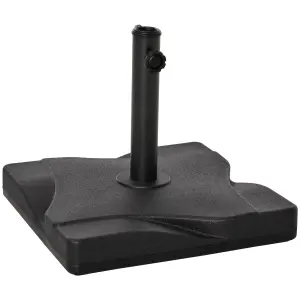 Outsunny 20KG Square Patio Umbrella Base, Fits 30,35,38 Pole Black