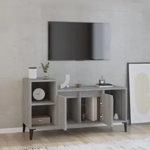 Berkfield TV Cabinet Grey Sonoma 100x35x55 cm Engineered Wood