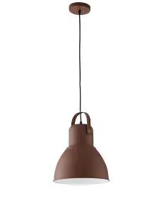 Luminosa Legend Dome Ceiling Pendant, Corten, Copper, White, E27